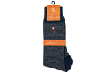 Martin Dingman Stripe Alpaca Yarn Socks - Navy
