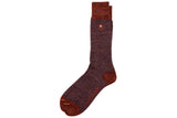 Martin Dingman Stripe Alpaca Yarn Socks - Rust