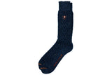 Martin Dingman Chevron Alpaca Yarn Socks - Navy