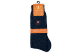 Martin Dingman Chevron Alpaca Yarn Socks - Navy