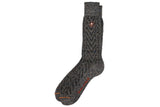 Martin Dingman Chevron Alpaca Yarn Socks - Stone