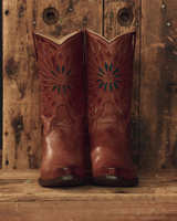 The Great The Southwest Cowboy Boot - Chestnut W/ Turquoise Sunburst