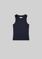 Isabel Rib Tank - Navy