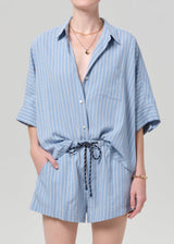 Claire Origami Shirt In Capri Stripe - Oak Hall