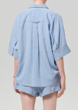 Claire Origami Shirt In Capri Stripe - Oak Hall