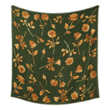 Lafayette 148 New York Cashmere Silk Painted Roses Scarf - Forest Multi