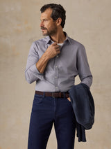 Faherty The Movement Shirt - Berry Navy Pincheck