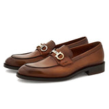 Benedict Gancini Buckle Loafer - Oak Hall