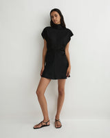 Ardea Tie Neck Mini Dress