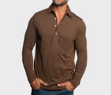 Long Sleeve Perf Polo - Oak Hall