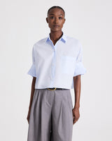 Next Ex Shirt in Superfine Cotton - Baby Blue