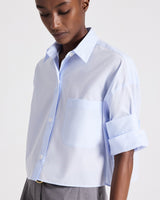 Next Ex Shirt in Superfine Cotton - Baby Blue
