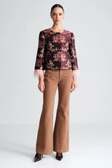 Julio Jacket - Trellis Jacquard Maroon
