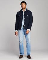 Billy Reid Onion Quilted Plaid Theo Shirt Jacket - Navy Multi
