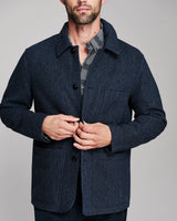 Billy Reid Colbert Herringbone Chore Coat - Navy