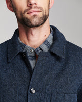 Billy Reid Colbert Herringbone Chore Coat - Navy