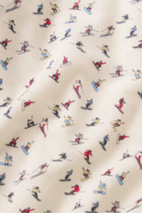 Eberjey Gisele Printed Long PJ Set - On The Slopes Ivory/Navy