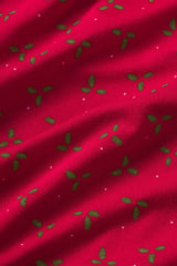 Eberjey Gisele Printed Long PJ Set - Hollyberry Holly Red/Ivory