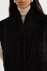 Dua Reversible Sherpa Vest - Black