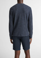 Linen Double Knit L/S Crew - Oak Hall