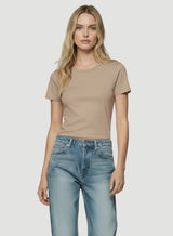 Soft Touch Short Sleeve Crewneck T-Shirt - Coffee Latte