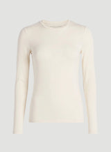 Soft Touch Long Sleeve Crewneck T-Shirt - Cream