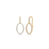 Graduated Diamond Oval Earrings