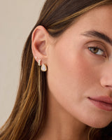 Full Cut Diamond Marquise Huggie Earrings