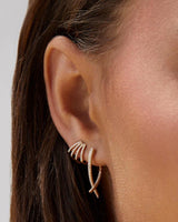 Diamond Loop Hoop Earrings