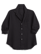 Frank and Eileen Relaxed Button-Up Shirt - Black Linen