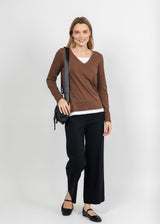 Elliott Lauren Control Stretch Wide Leg Pant with Grommets - Black