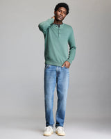 Garment-Dyed Henley Sweater - Oak Hall