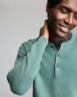 Garment-Dyed Henley Sweater - Oak Hall