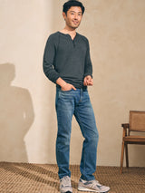 Long Sleeve Cloud Henley - Oak Hall