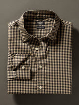 The Movement Shirt - Charcoal Tan Gingham