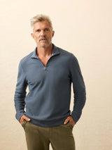 Textured Knit Quarter Zip - Oak Hall