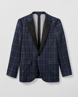 Del Mar Plaid Knit Sport Coat - Black