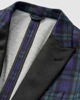 Del Mar Plaid Knit Sport Coat - Black