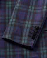 Del Mar Plaid Knit Sport Coat - Black