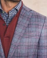 Gulf Coast Pane Knit Sport Coat - Charcoal