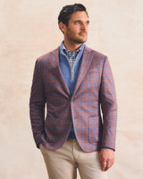 Printed Knit Stretch Sport Coat - Abby Pane - Mocha