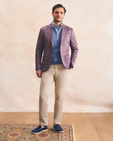 Printed Knit Stretch Sport Coat - Abby Pane - Mocha