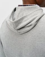 Cotton Blend Hoodie - Light Gray