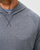 Cotton Blend Hoodie - Navy