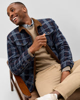 Sherpa Lined Shacket - Navy
