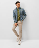 Labrador Tartan Lodge Shirt - Laguna Blue