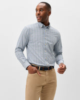 Everyday Performance Button Down Shirt - Brunswick Pane - Helios Blue