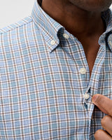 Everyday Performance Button Down Shirt - Brunswick Pane - Helios Blue