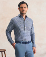Top Shelf Cotton Button Down Shirt - Amalfi Gingham - Lake