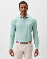 Performance Featherweight Long Sleeve Polo - Track Stripe - Sublime